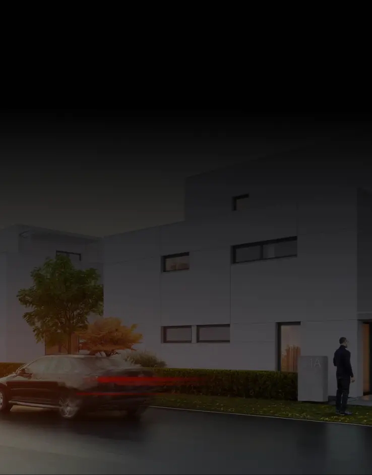 Banner mobil residenčná budova čierny overlay